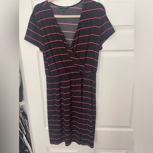 Banana Republic Black Dress with Pink Stripes